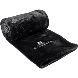 Alex Varga Palazzo Faux Fur Fleece Blanket Branded